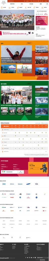 평창패럴림픽 웹(중국어) 인증 화면