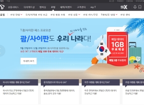 SK T로밍 PC웹 인증 화면