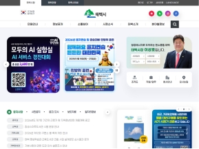 태백시청 인증 화면