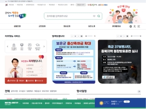 보은군청 인증 화면